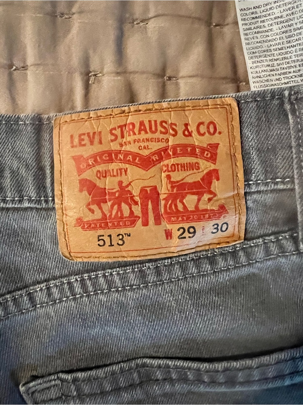 Levi 513 Slim Men's Jeans - Gray 29 x 30
